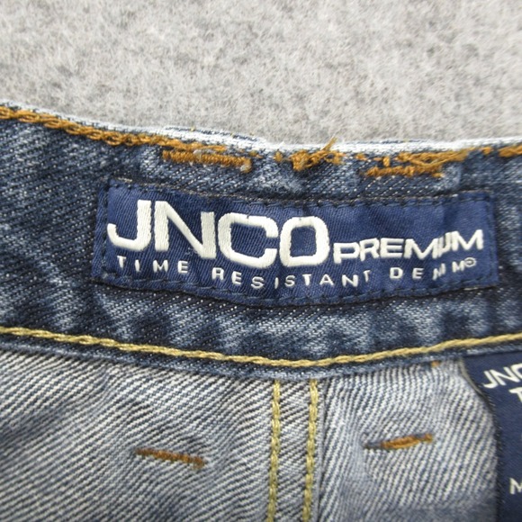 JNCO Boys Jeans W20 Blue Wash Baggy 100%‎ Cotton Medium Rise - Picture 2 of 16